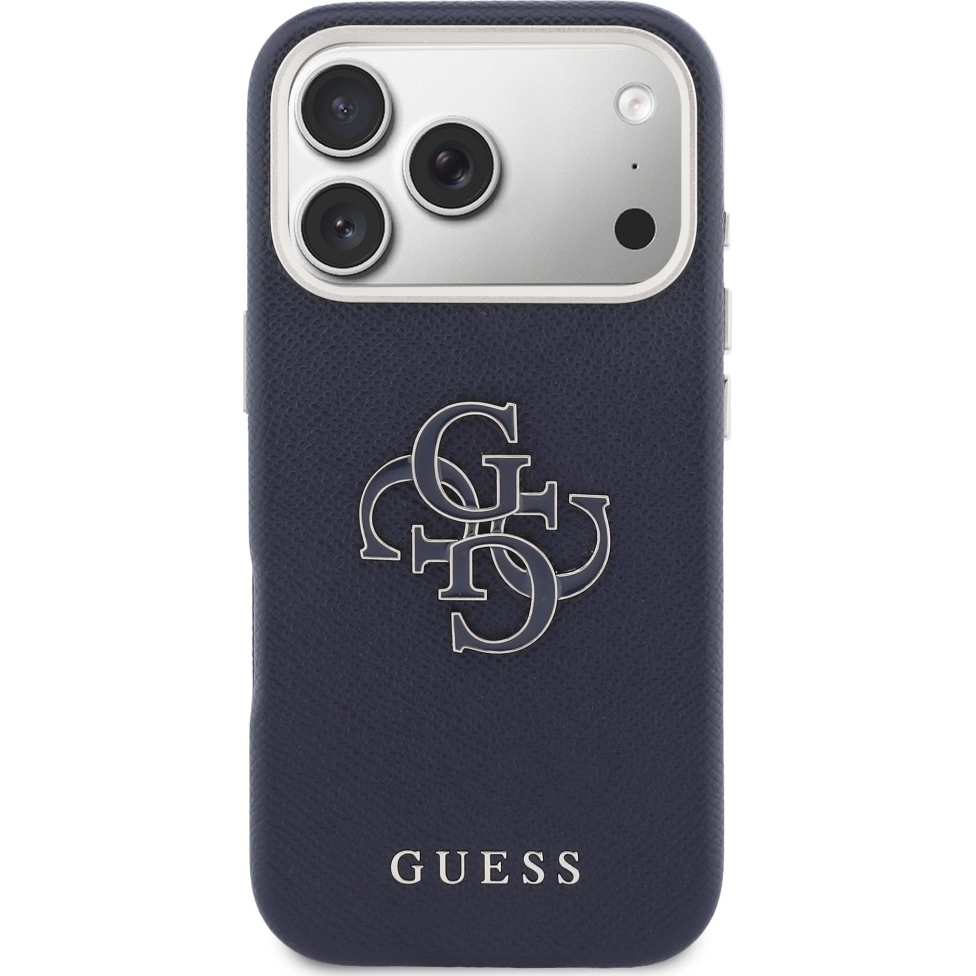 Etui Guess FW Resin Logo do iPhone 17 Pro Max, granatowe